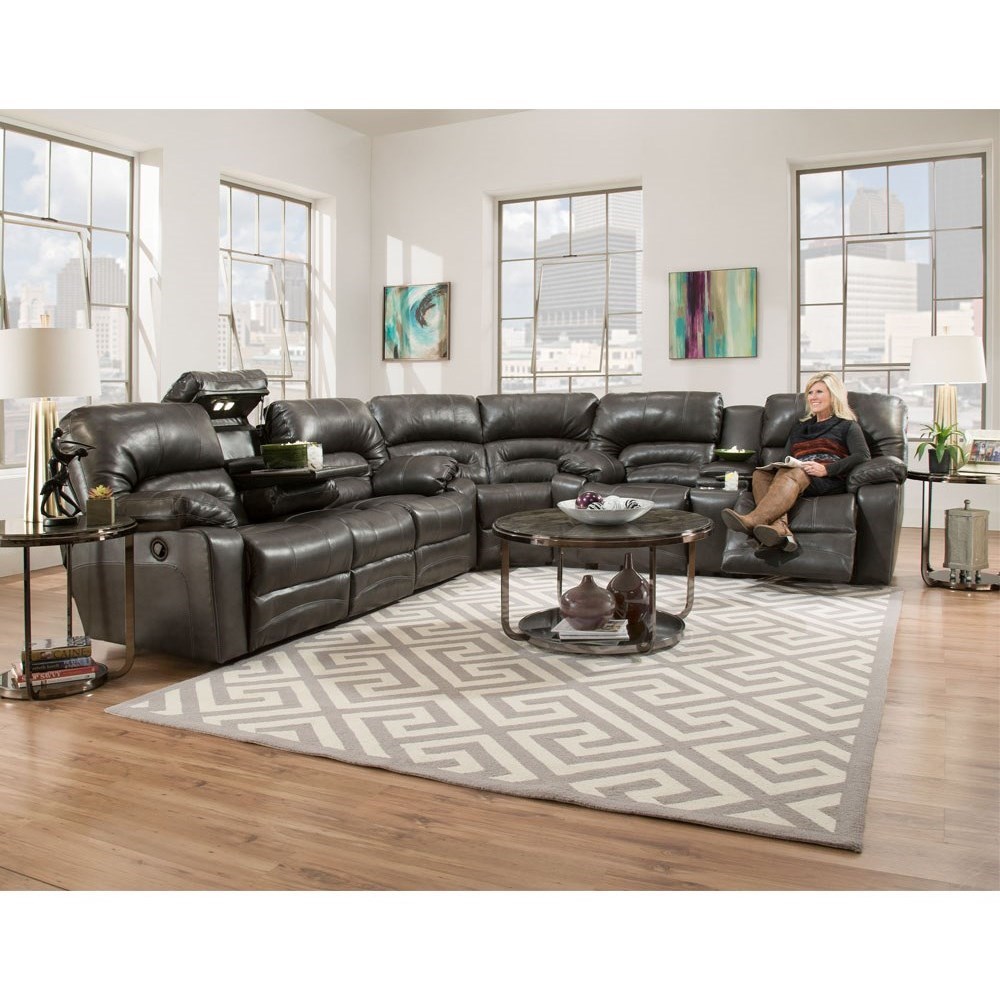 Franklin Legacy 50044 LM21 03 Reclining Sofa with Table and Lights